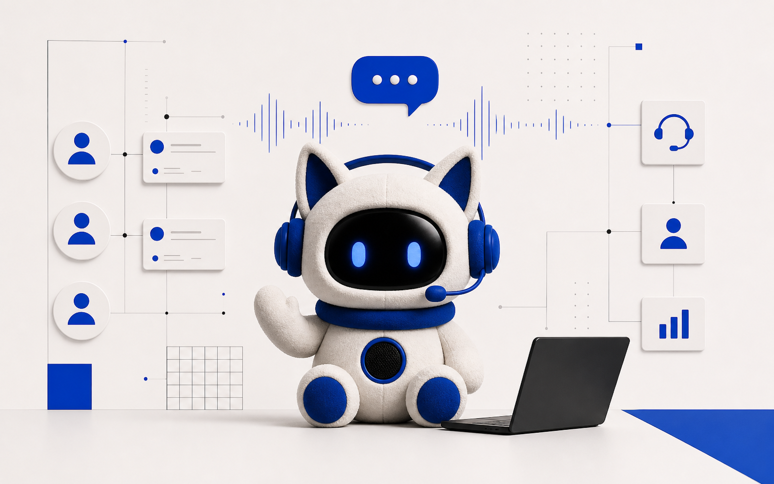 客户服务助手 AI 玩具角色图